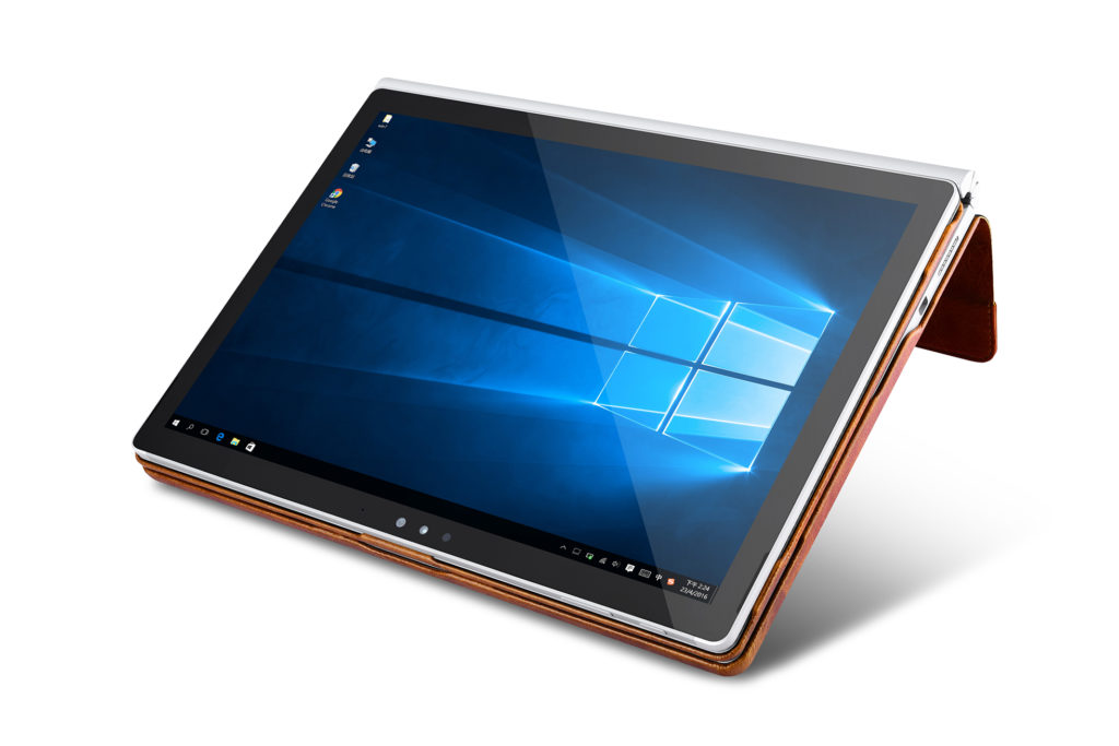 Surface Book Case Oil Wax Vintage Genuine Leather Detachable Folio Case
