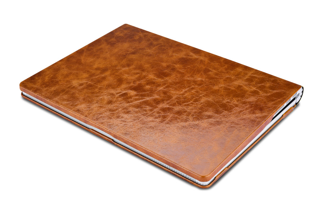 Surface Book Case Oil Wax Vintage Genuine Leather Detachable Folio Case