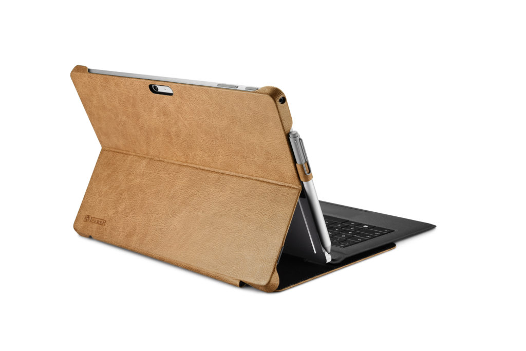 Surface Pro 4, 5, 6 Shenzhou Genuine Leather Surface Pro Folio Cover Brown
