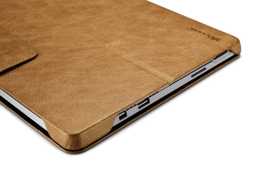 Surface Pro 4, 5, 6 Shenzhou Genuine Leather Surface Pro Folio Cover Brown