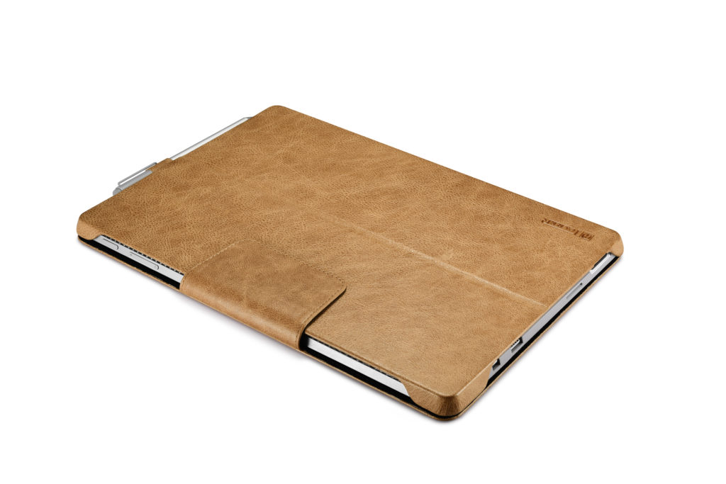 Surface Pro 4, 5, 6 Shenzhou Genuine Leather Surface Pro Folio Cover Brown