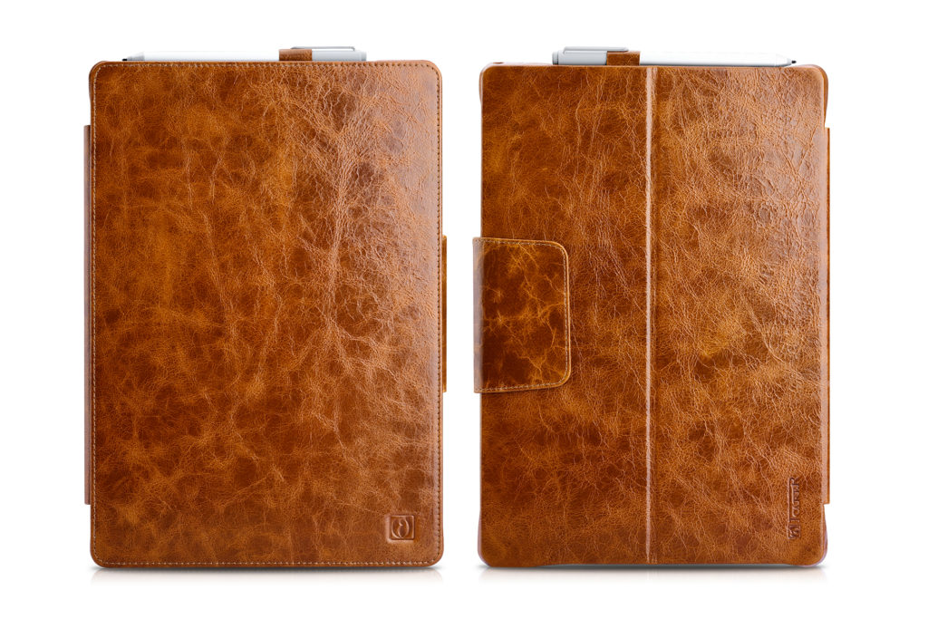 Surface Pro 4, 5, 6 Oil Wax Vintage Genuine Leather Surface Pro Folio Case