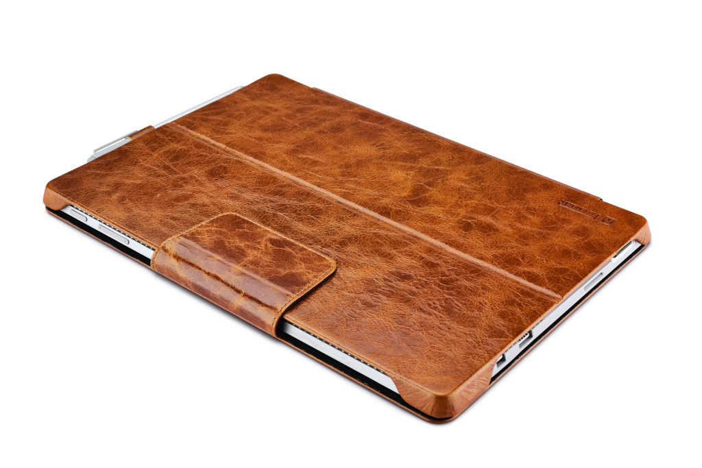 Surface Pro 4, 5, 6 Oil Wax Vintage Genuine Leather Surface Pro Folio Case