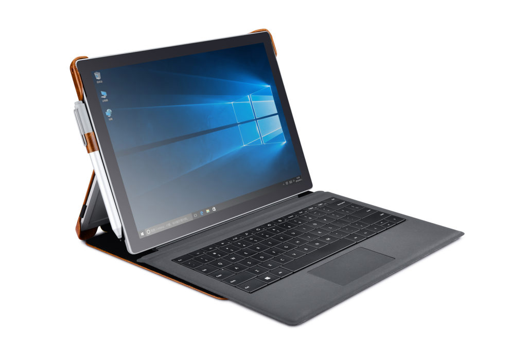 Surface Pro 4, 5, 6 Oil Wax Vintage Genuine Leather Surface Pro Folio Case
