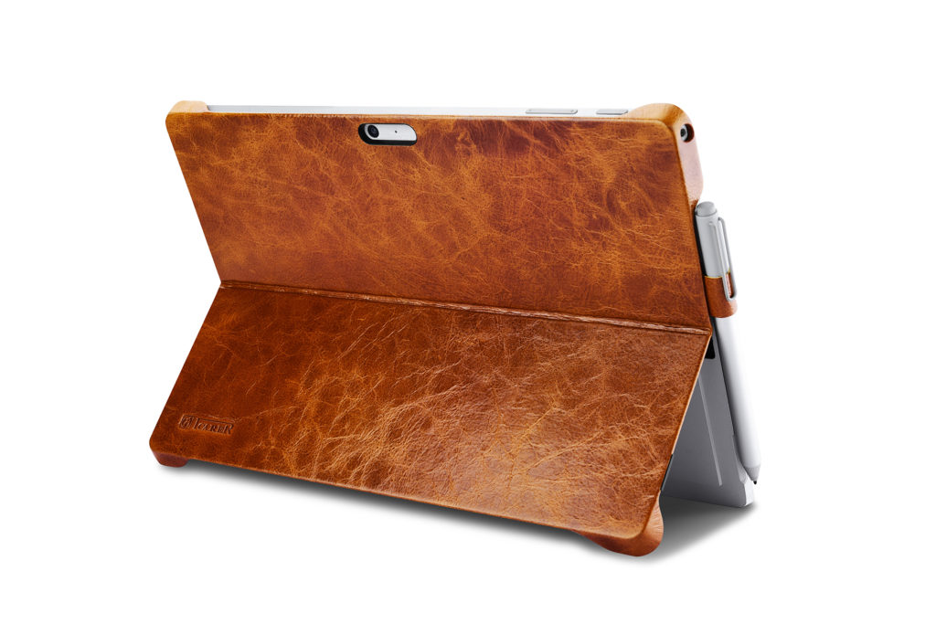 Surface Pro 4, 5, 6 Oil Wax Vintage Genuine Leather For Surface Back Cover