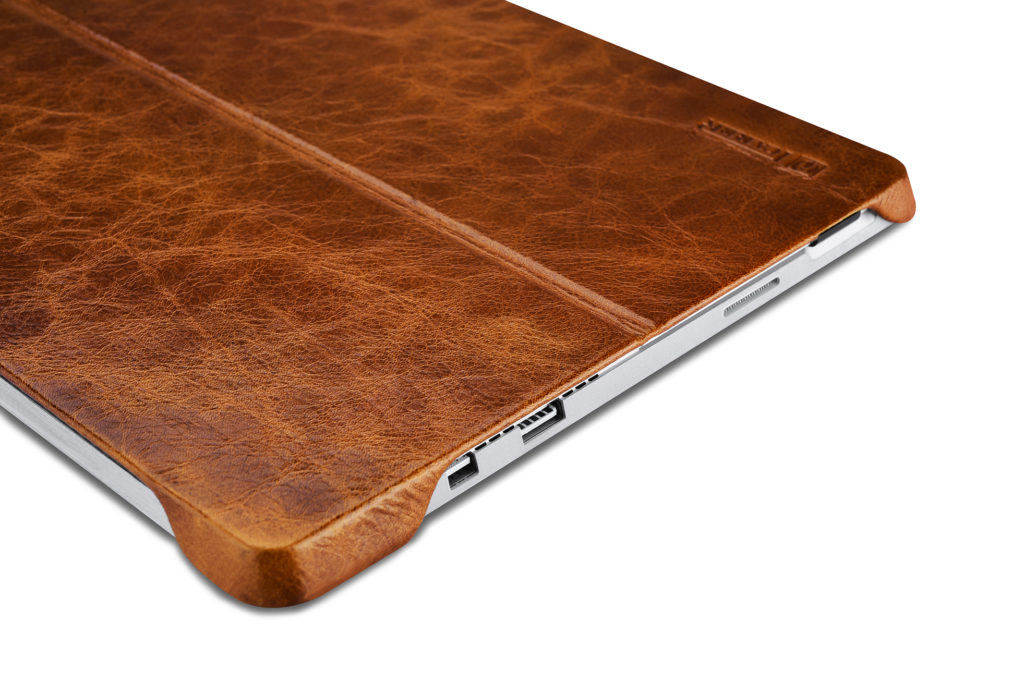 Surface Pro 4, 5, 6 Oil Wax Vintage Genuine Leather For Surface Back Cover