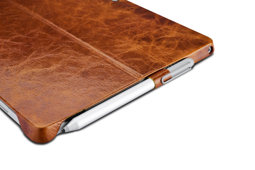 Surface Pro 4, 5, 6 Oil Wax Vintage Genuine Leather For Surface Back Cover
