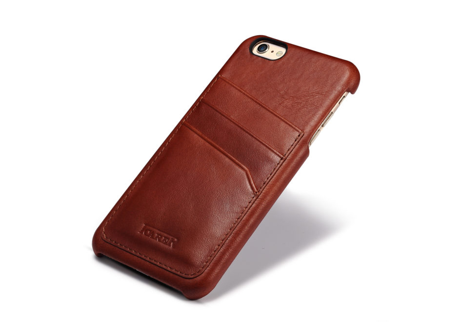 iPhone 6 Plus/ 6S Plus Baroque Vintage Back Cover Series Genuine Leather Case Brown