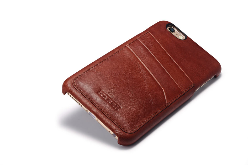 iPhone 6 Plus/ 6S Plus Baroque Vintage Back Cover Series Genuine Leather Case Brown