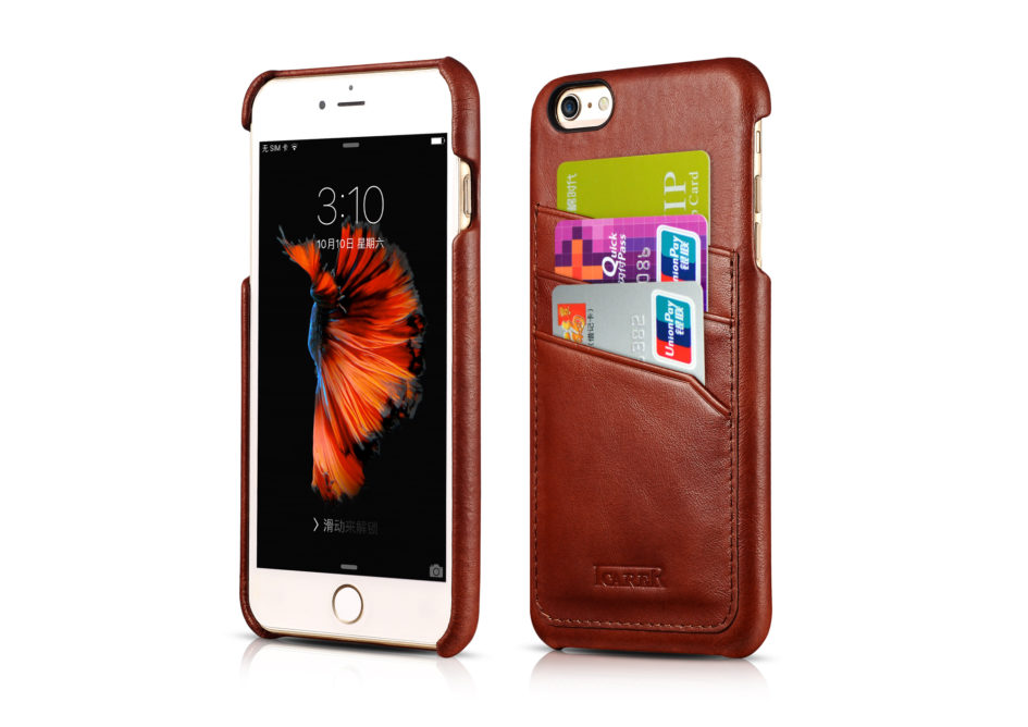 iPhone 6 Plus/ 6S Plus Baroque Vintage Back Cover Series Genuine Leather Case Brown
