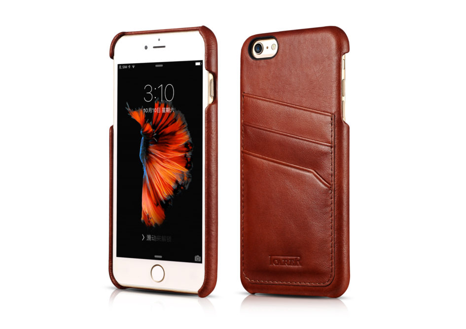 iPhone 6 Plus/ 6S Plus Baroque Vintage Back Cover Series Genuine Leather Case Brown