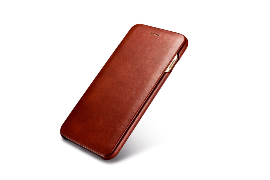 iPhone 7 Plus Curved Edge Vintage Series Genuine Leather Case Brown