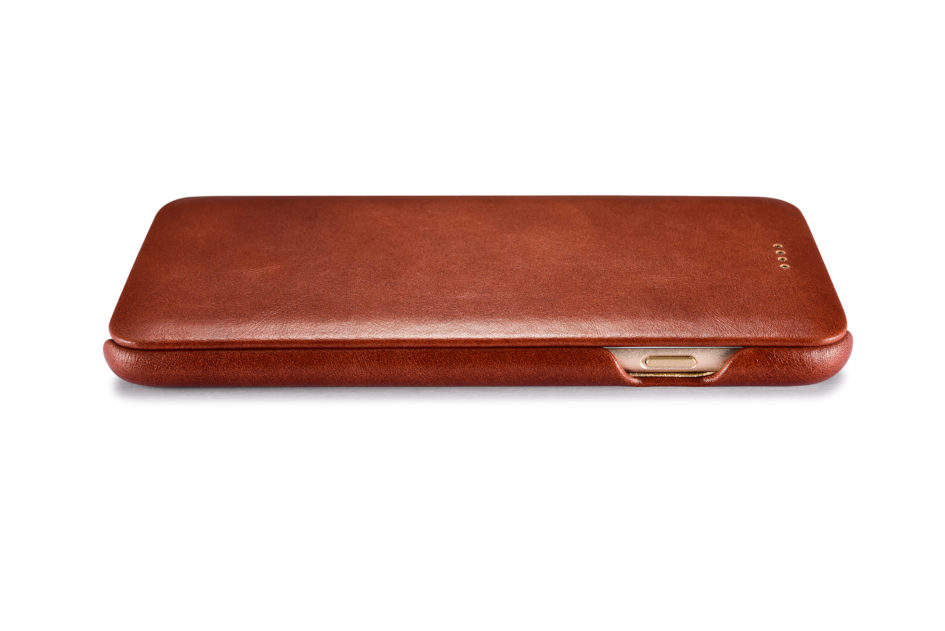 iPhone 7 Plus Curved Edge Vintage Series Genuine Leather Case Brown