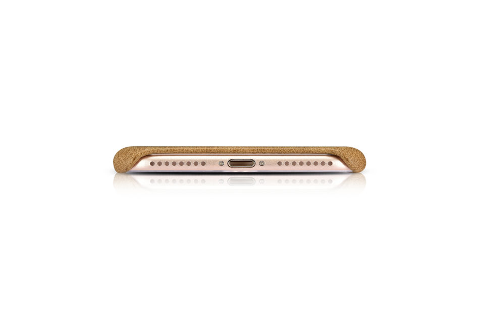 iPhone 7 Metal Warrior Shenzhou Real Leather Back Case Khaki