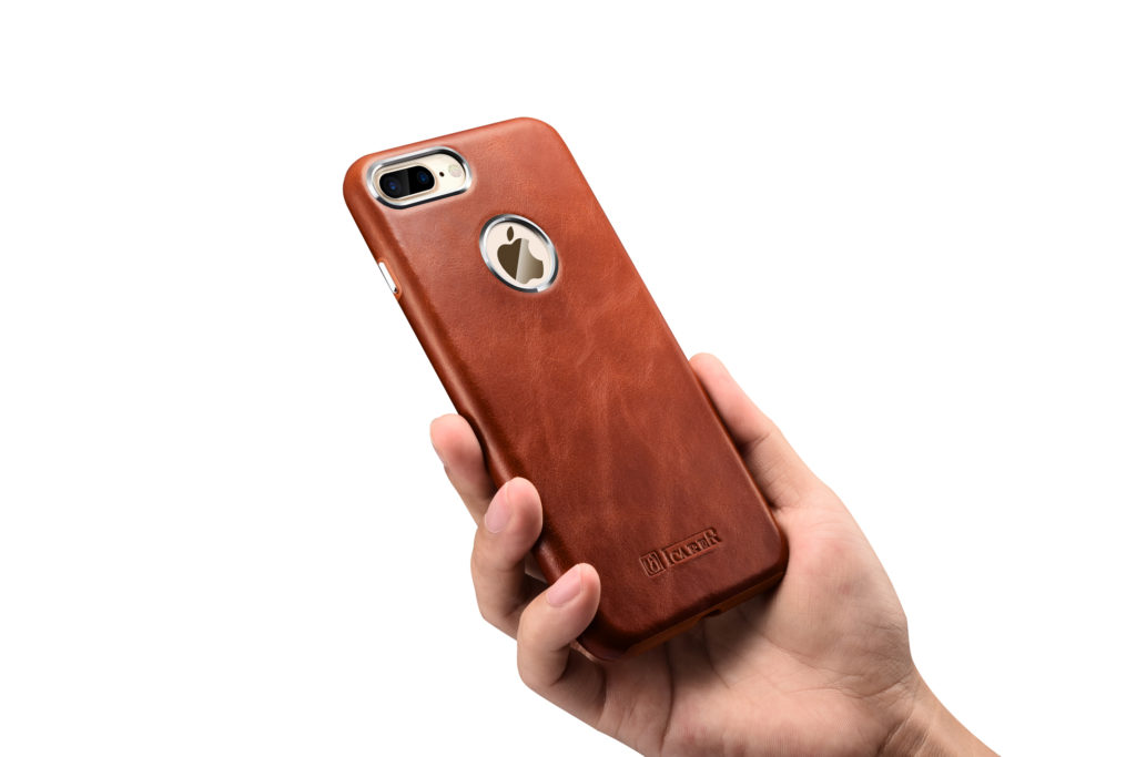 iPhone 7 Plus, iPhone 8 Plus Transformers Vintage Back Cover Genuine Leather Case Brown