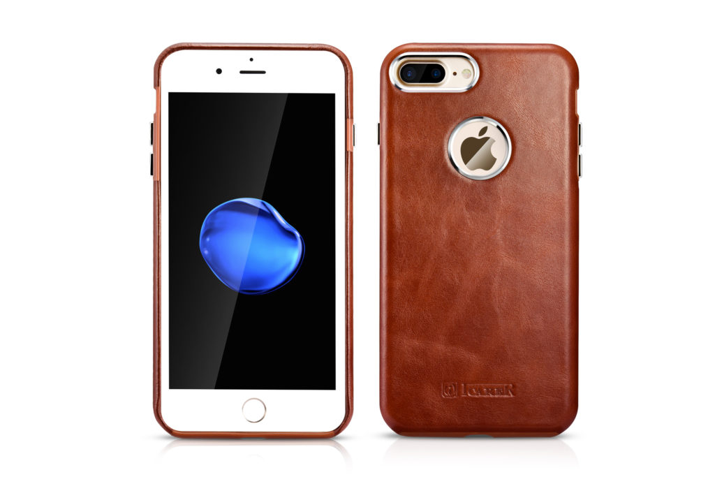 iPhone 7 Plus, iPhone 8 Plus Transformers Vintage Back Cover Genuine Leather Case Brown