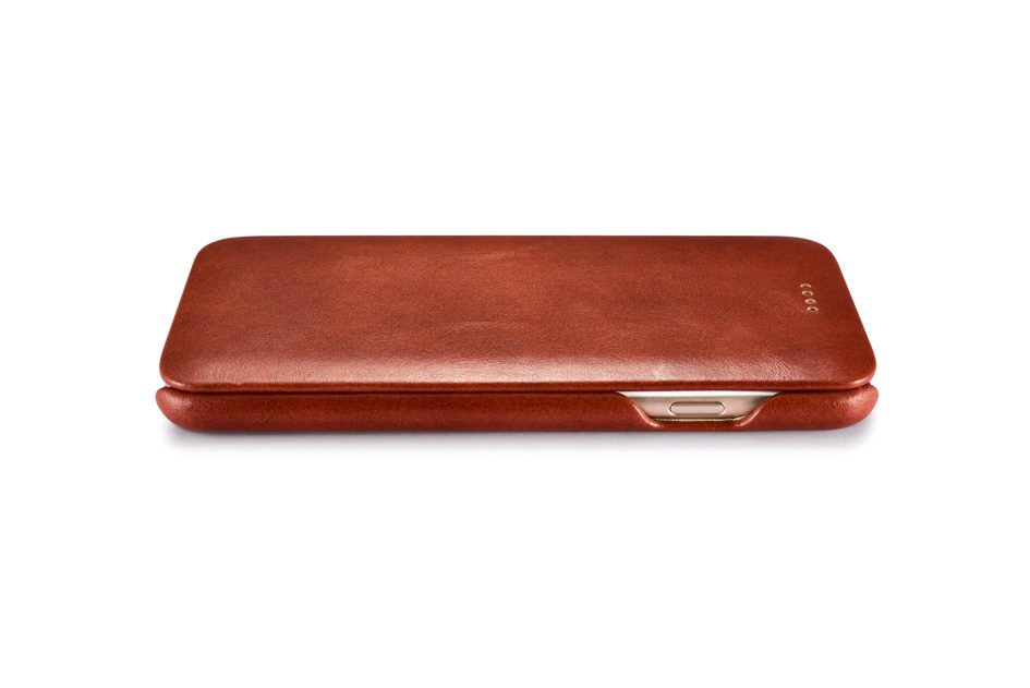 iPhone 7 Curved Edge Vintage Series Genuine Leather Case Brown