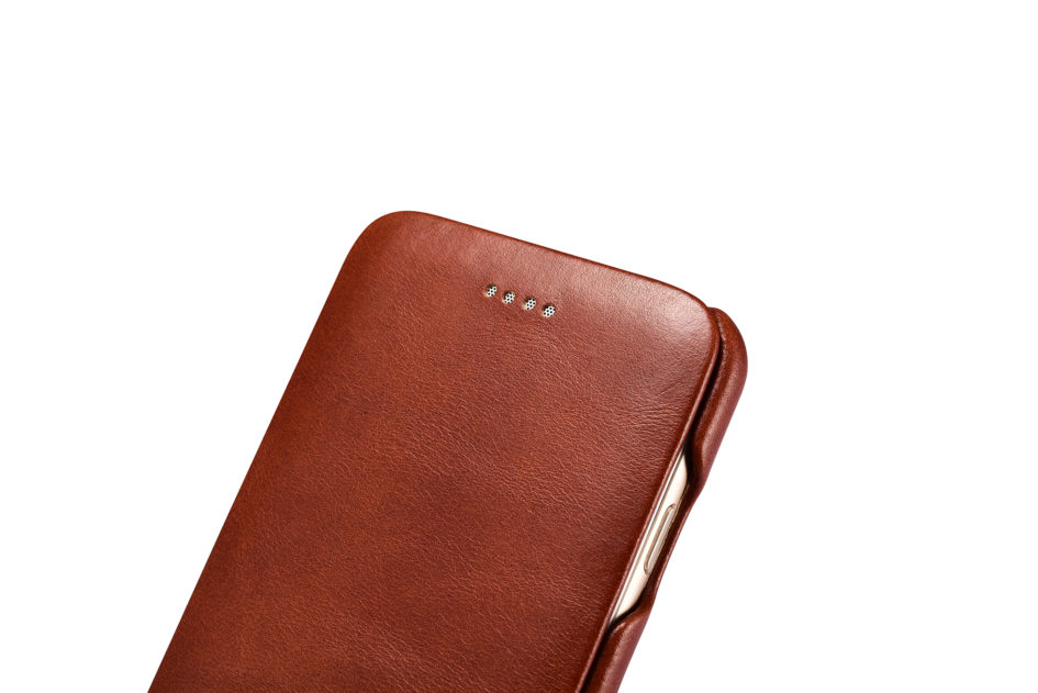 iPhone 7 Curved Edge Vintage Series Genuine Leather Case Brown