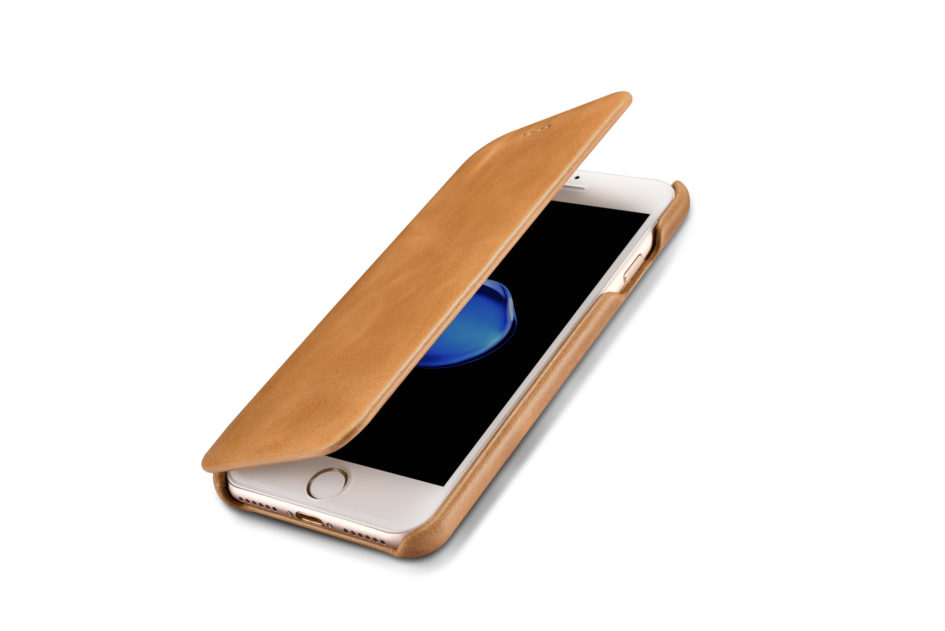 iPhone 7 Curved Edge Vintage Series Genuine Leather Case Khaki