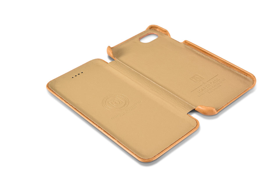 iPhone 7 Curved Edge Vintage Series Genuine Leather Case Khaki