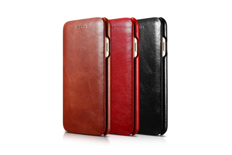 iPhone 7 Curved Edge Vintage Series Genuine Leather Case Red