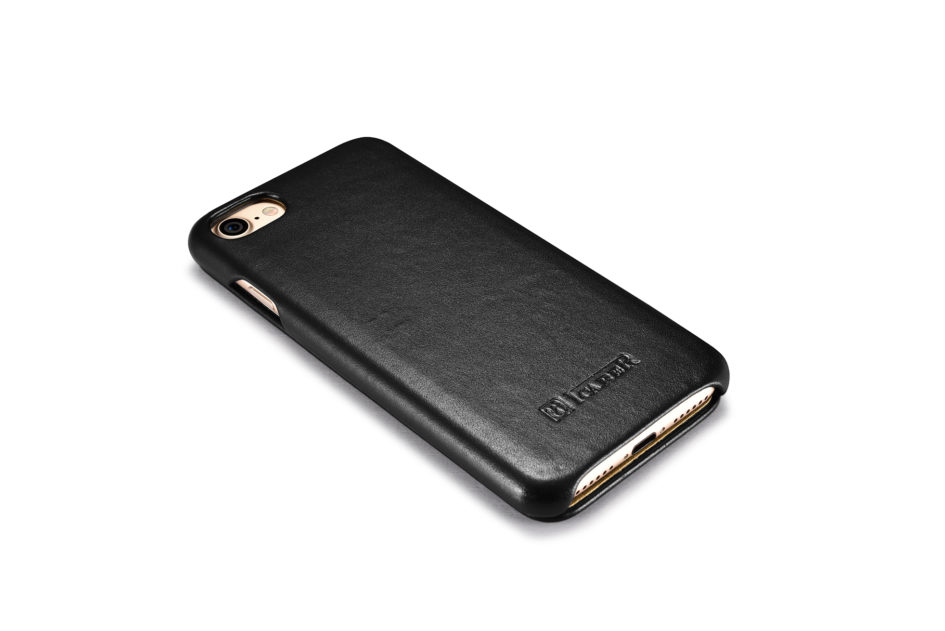 iPhone 7 Curved Edge Luxury Series Genuine Leather Case Black
