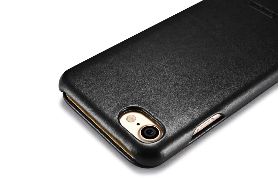 iPhone 7 Curved Edge Luxury Series Genuine Leather Case Black