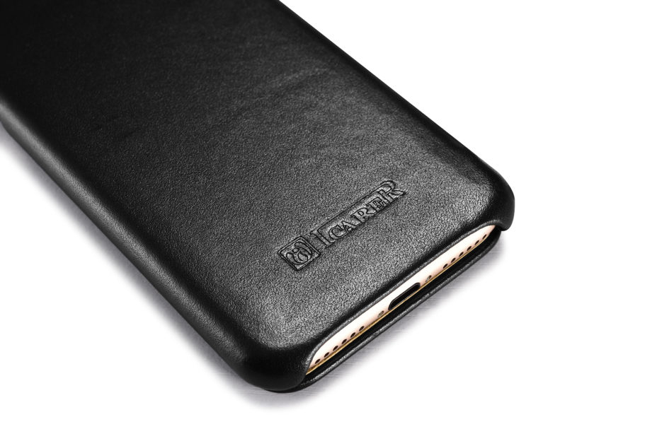 iPhone 7 Curved Edge Luxury Series Genuine Leather Case Black