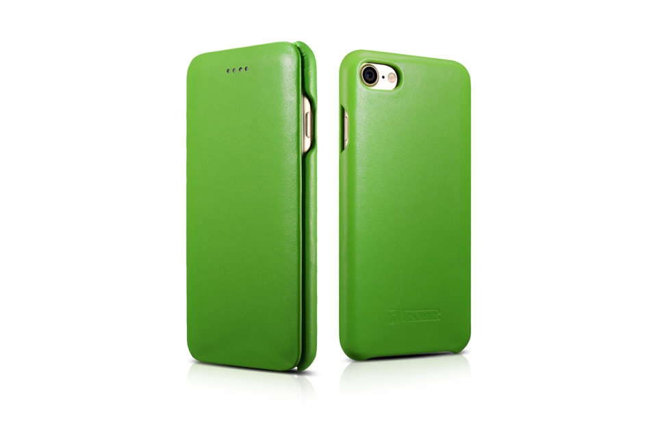 iPhone 7 Curved Edge Luxury Series Genuine Leather Case Green
