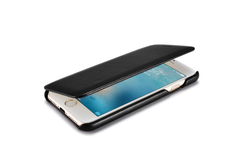 iPhone 7 Curved Edge Luxury Series Genuine Leather Case Black