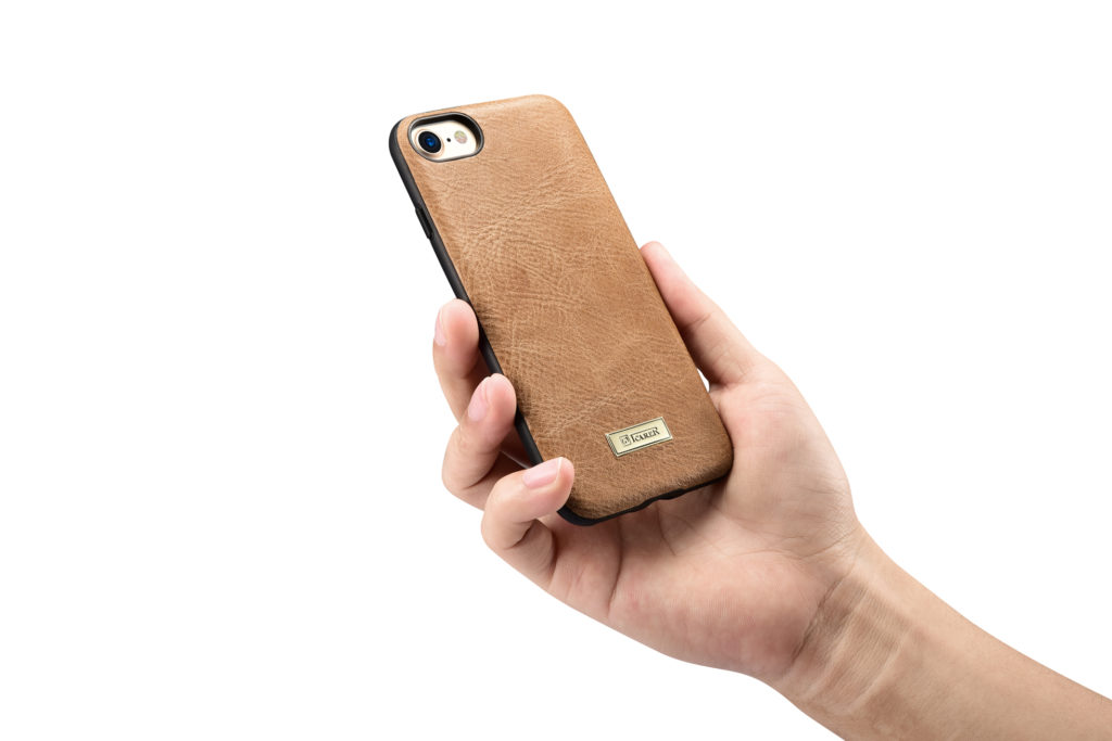 iPhone 7 and 8 Shenzhou Genuine Leather Fashionable Back Cover Case Khaki