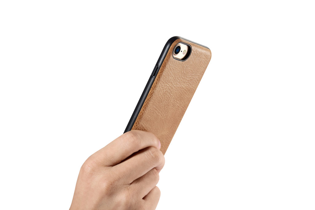 iPhone 7 and 8 Shenzhou Genuine Leather Fashionable Back Cover Case Khaki