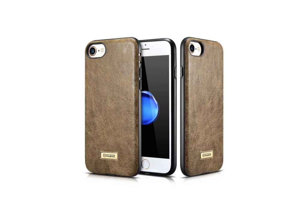 iPhone 7 and 8 Shenzhou Genuine Leather Fashionable Back Cover Case Brown