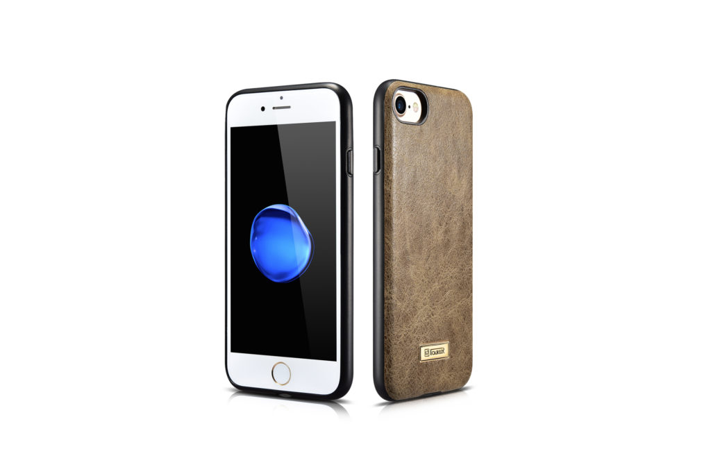 iPhone 7 and 8 Shenzhou Genuine Leather Fashionable Back Cover Case Brown