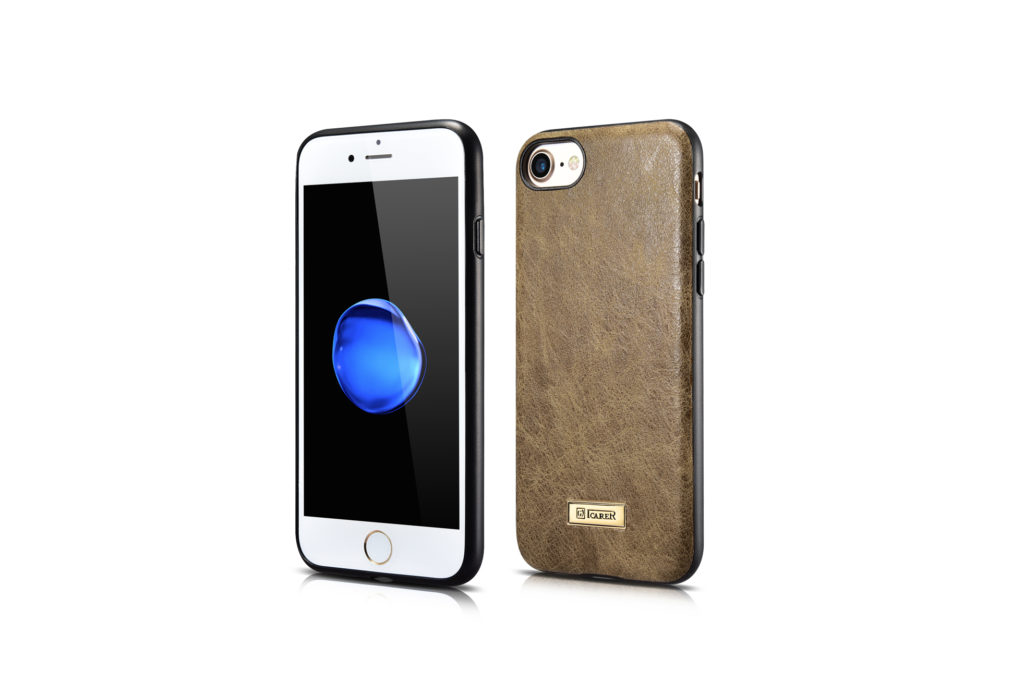 iPhone 7 and 8 Shenzhou Genuine Leather Fashionable Back Cover Case Brown