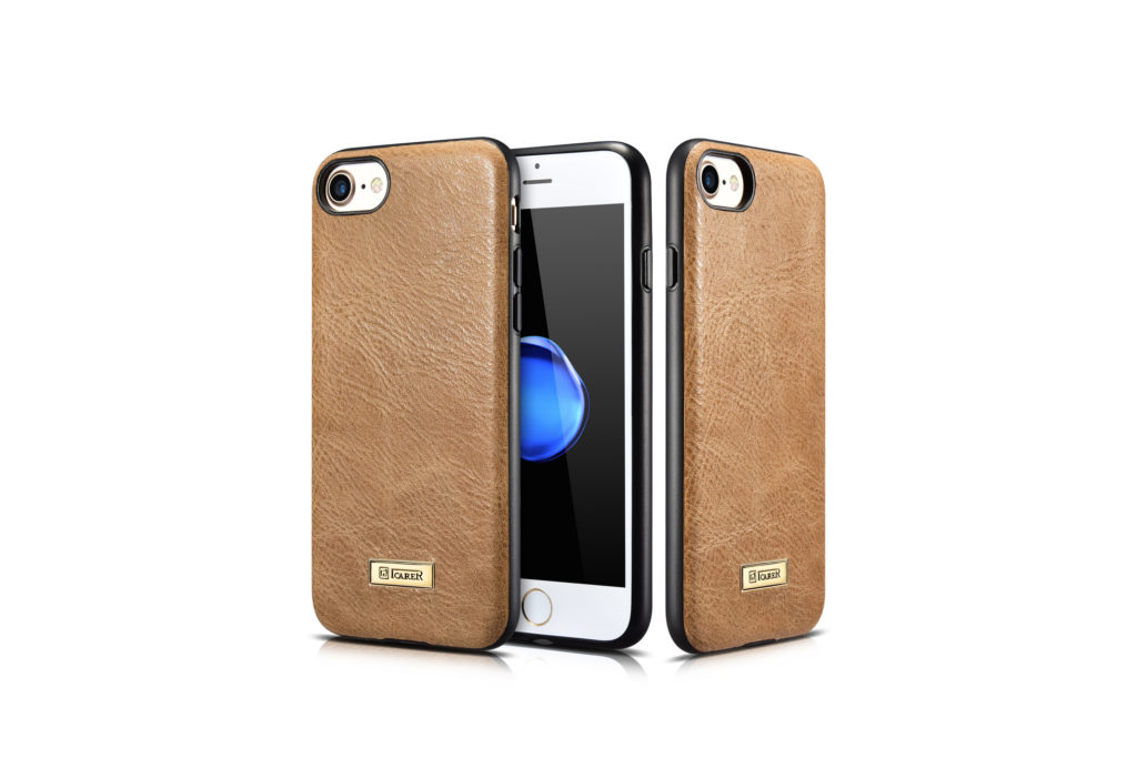 iPhone 7 and 8 Shenzhou Genuine Leather Fashionable Back Cover Case Khaki