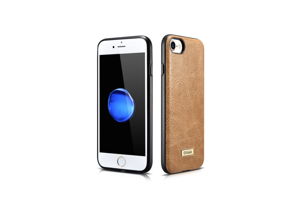 iPhone 7 and 8 Shenzhou Genuine Leather Fashionable Back Cover Case Khaki