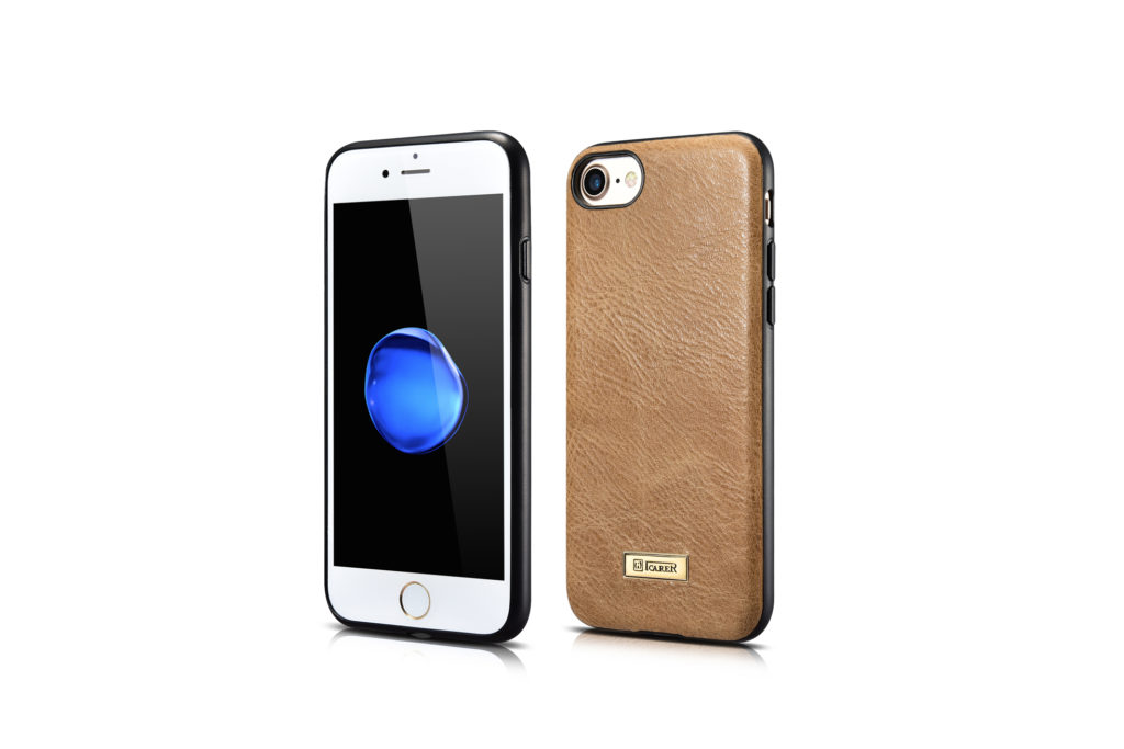 iPhone 7 and 8 Shenzhou Genuine Leather Fashionable Back Cover Case Khaki