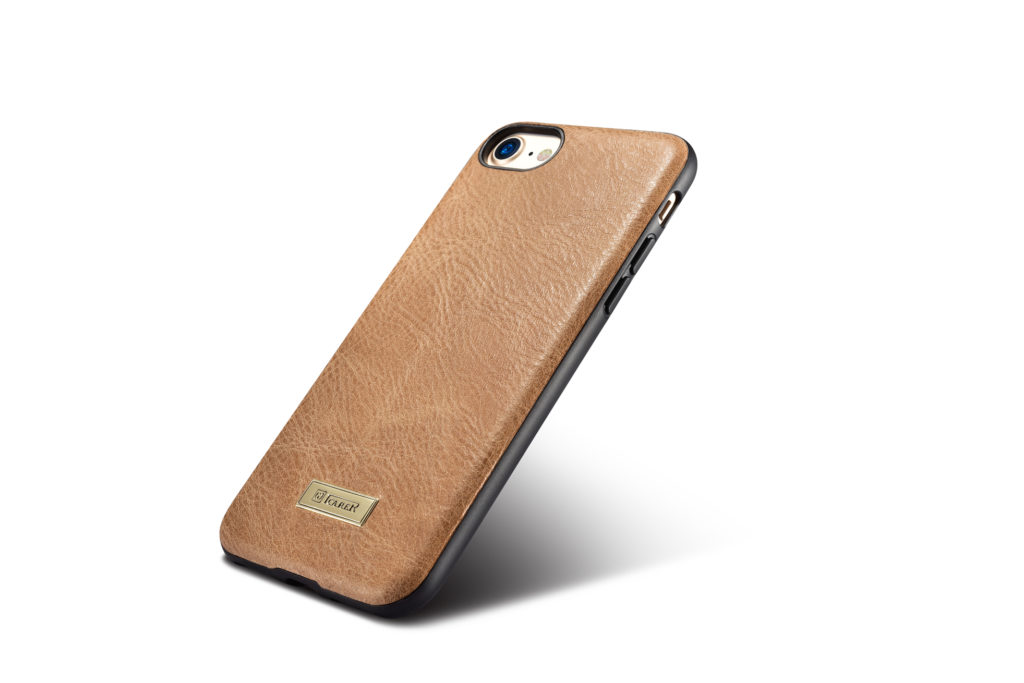 iPhone 7 and 8 Shenzhou Genuine Leather Fashionable Back Cover Case Khaki