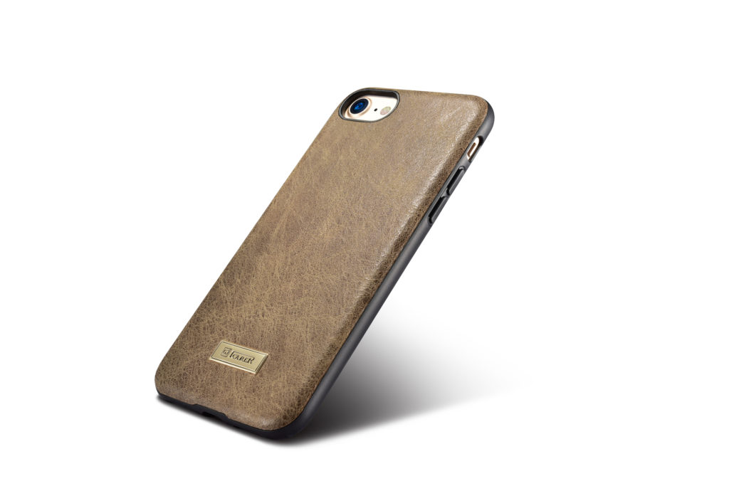 iPhone 7 and 8 Shenzhou Genuine Leather Fashionable Back Cover Case Brown