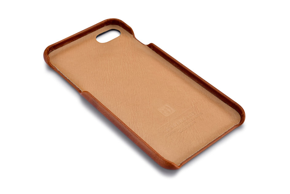 iPhone 7 Metal Warrior Oil Wax Real Leather Back Case Brown