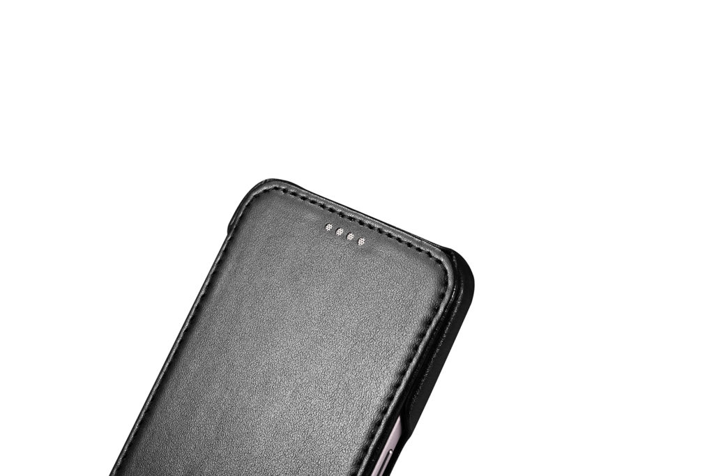 Samsung Galaxy S7 Luxury Series Side Open Genuine Leather Case Black