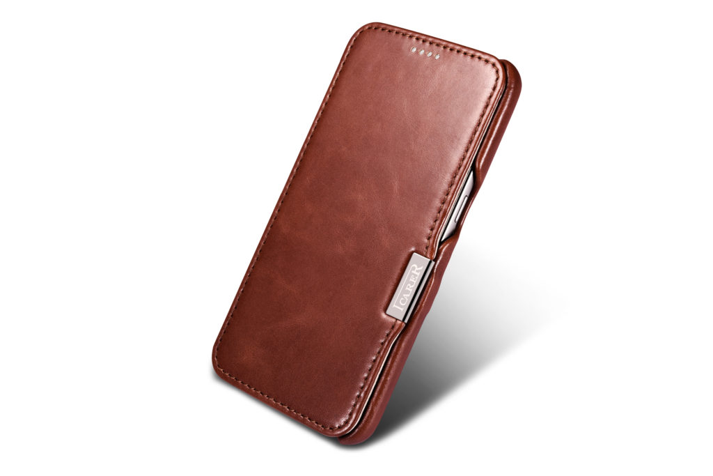 Samsung Galaxy S7 Vintage Series Side Open Genuine Leather Case Brown