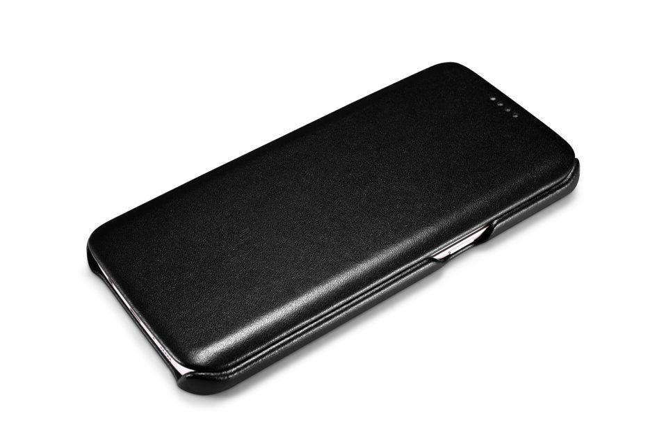 Samsung Galaxy S7 Edge Luxury Series Side Open Genuine Leather Case Black