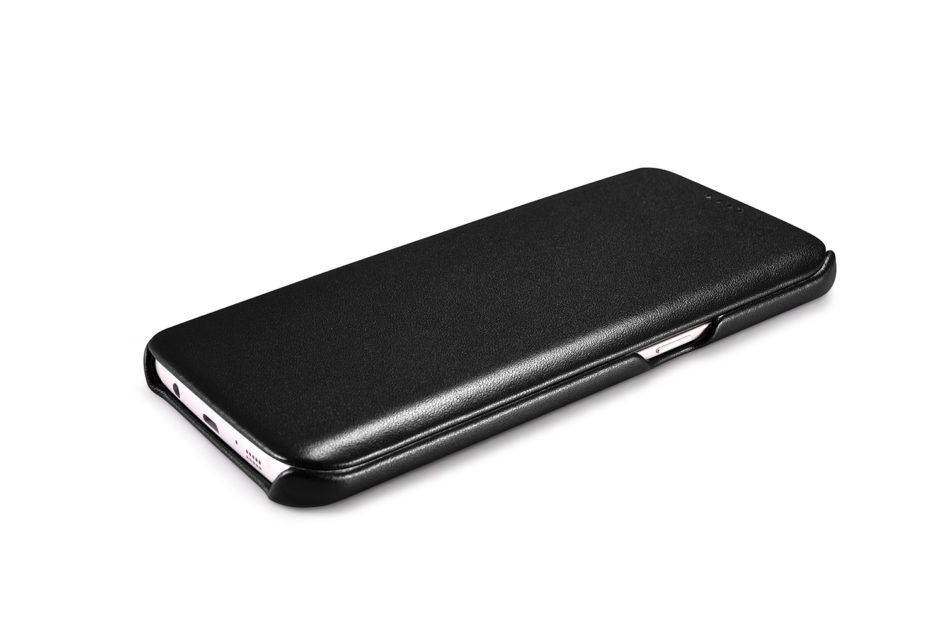 Samsung Galaxy S7 Edge Luxury Series Side Open Genuine Leather Case Black