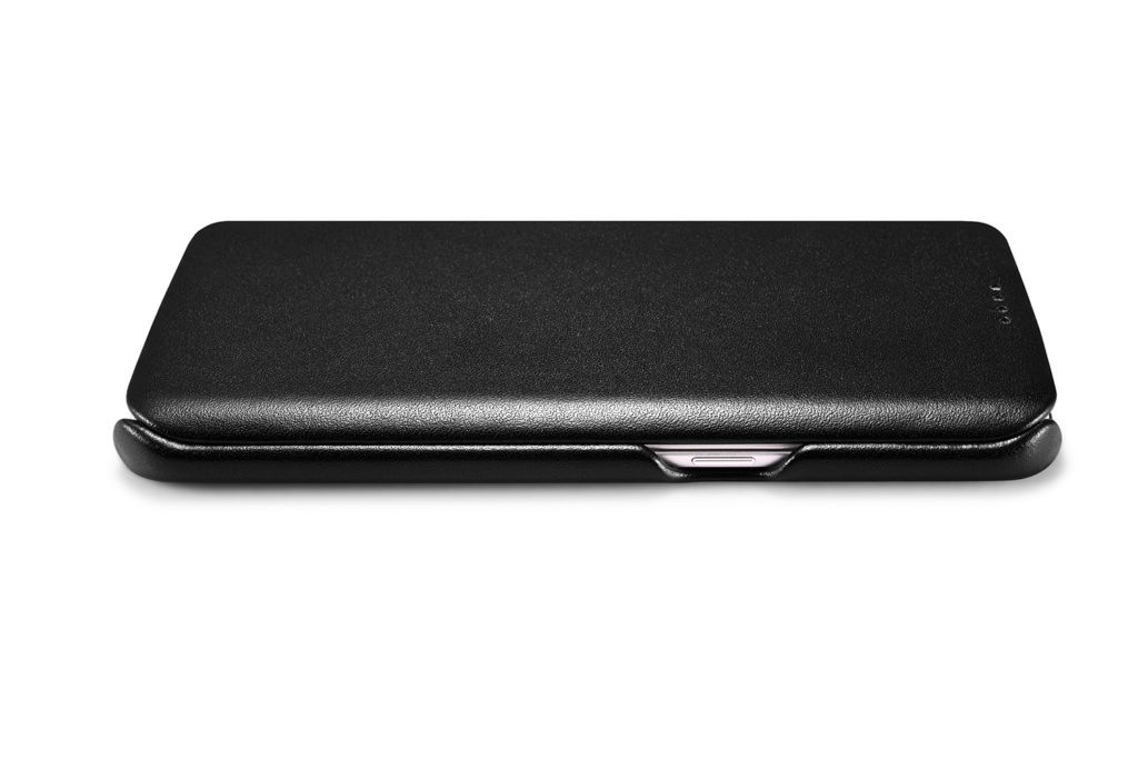 Samsung Galaxy S7 Edge Luxury Series Side Open Genuine Leather Case Black