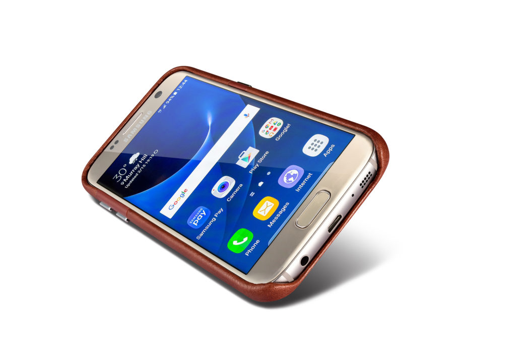 Samsung Galaxy S7 Vintage Back Cover Series Genuine Leather Case Brown