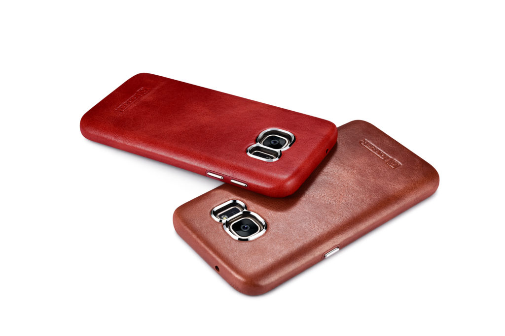 Samsung Galaxy S7 Vintage Back Cover Series Genuine Leather Case Red
