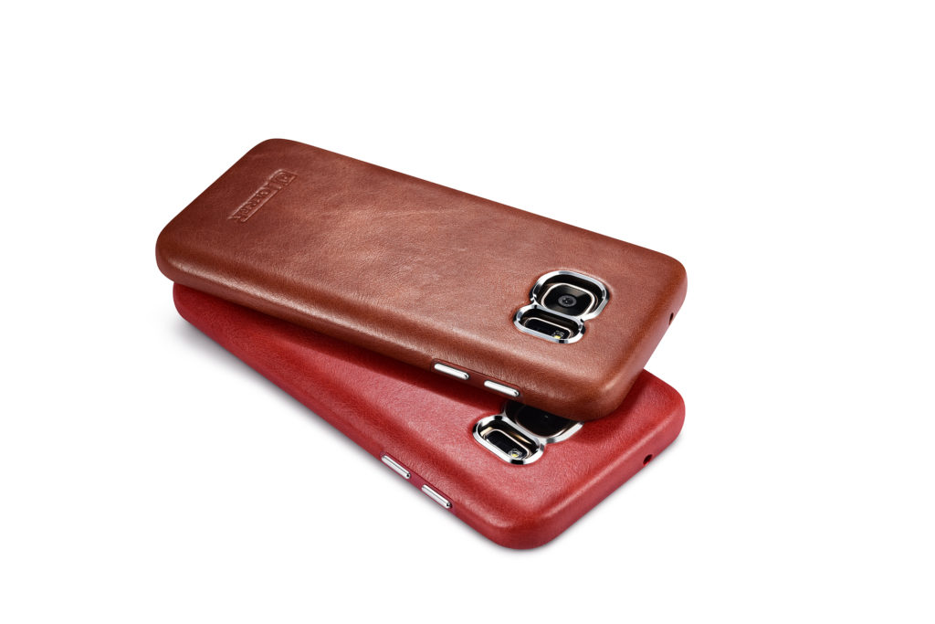 Samsung Galaxy S7 Vintage Back Cover Series Genuine Leather Case Red