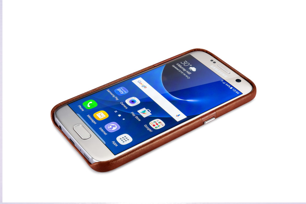 Samsung Galaxy S7 Vintage Back Cover Series Genuine Leather Case Brown